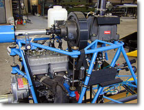 Motor Rotax 582 und Getriebeeinheit