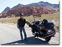 Otti in USA bei Las Vegas mit Goldwing