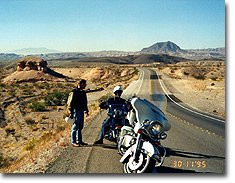 Wolfgang und ich mit der Harley in Las Vegas