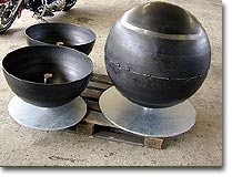 Halb fertige Stahlkugeln