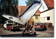 Behlen Gespann Richtung Flugplatz